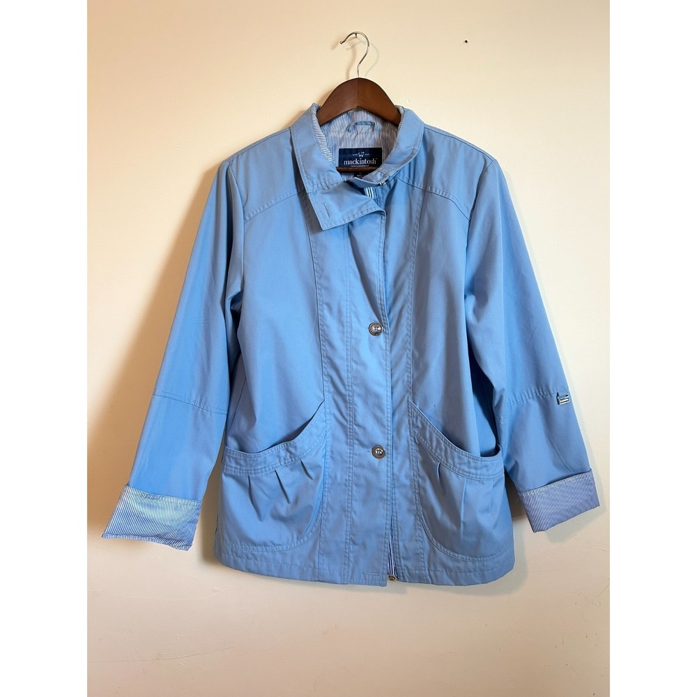 Mackintosh New England Jacket Womens M Light Blue Lightweight coat